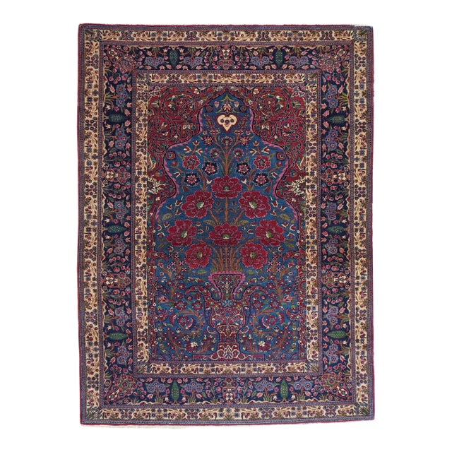 Antique Semnan Rug 4'9'' X 6'5'' For Sale