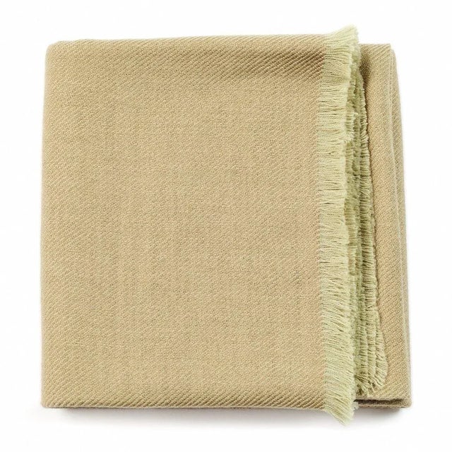 Haze Handloom Throw in Soft Merino & Twill Weave For Sale - Image 11 of 12
