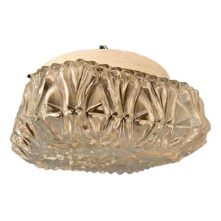 Vintage Flush Mount in Glass, 1930s For Sale