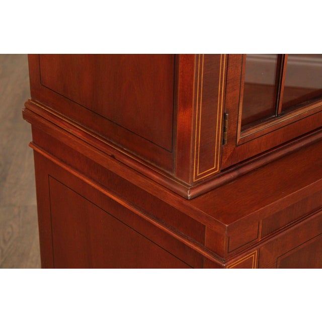 Baker Historic Charleston Pair Dome Arched Display Bookcase Cabinets For Sale - Image 10 of 12