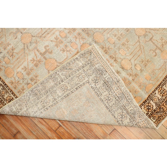 Antique Celadon Khotan Rug - 5'5" x 10'3" For Sale - Image 11 of 11
