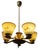 Brown Five-Arm Chandelier by Paavo Tynell, 1930s For Sale - Image 8 of 15