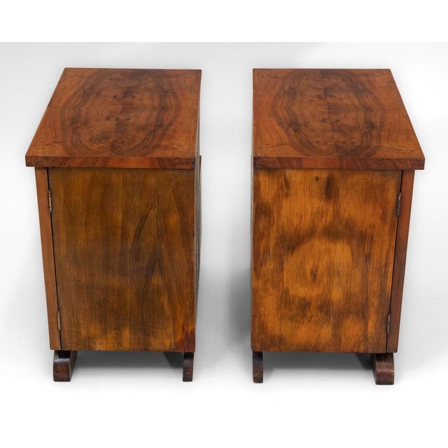 Art Deco Walnut Bedside Cabinets, 1930s, Set of 2 For Sale - Image 9 of 18