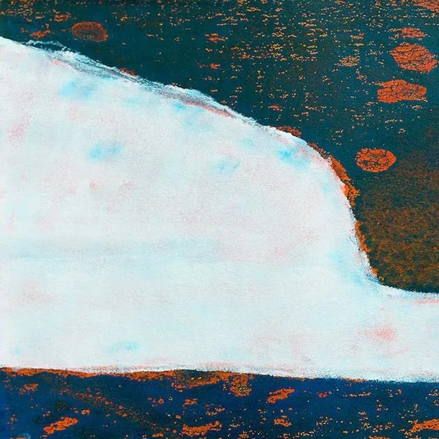 Art Deco Iain Baxter "Merging Landscape" Conceptual Monoprint Painting For Sale - Image 3 of 5