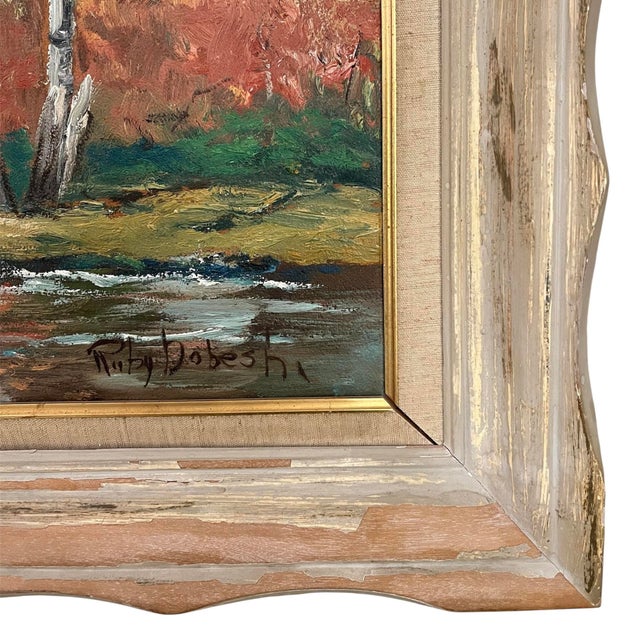 Vintage American Landscape Oil Painting. Signed For Sale - Image 4 of 10
