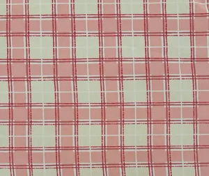 5 Yards of Cowtan & Tout Hand Print Fabric in Pink and White.