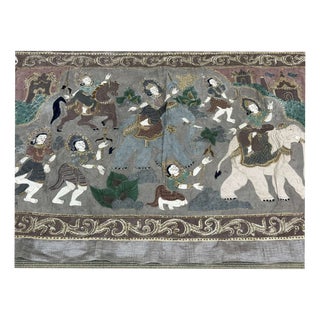 Antique Burmese Kalaga Tapestry For Sale