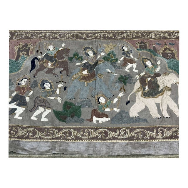 Antique Burmese Kalaga Tapestry For Sale