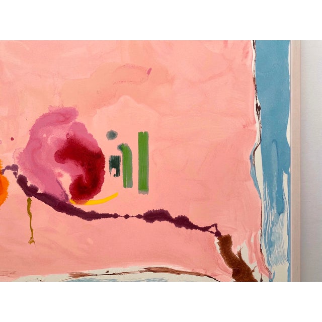 Helen Frankenthaler Vintage Abstract Expressionist Framed Limited Edition Large Fine Art Silkscreen Print " Flirt " 1995 For Sale - Image 10 of 12