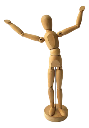 Articulating Wood Model Figure Sculpture