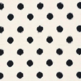 Schumacher Sakuru Ikat Fabric in Black For Sale