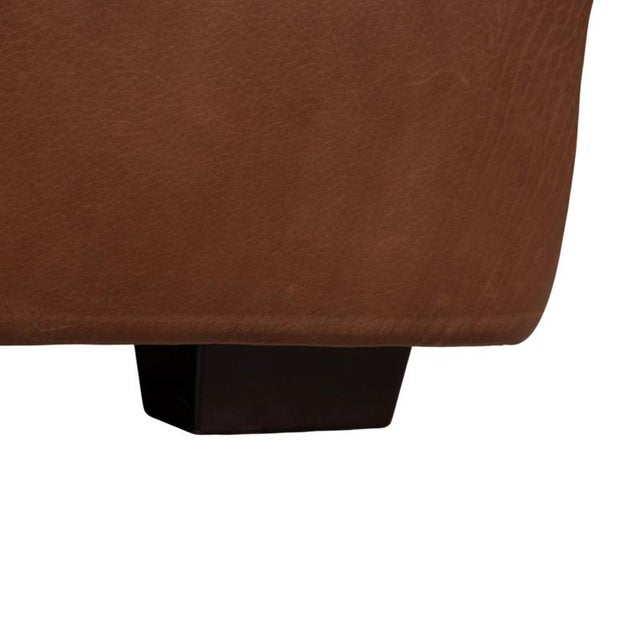 Koinor Norton Leather Stool Brown For Sale - Image 6 of 14