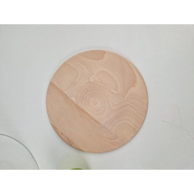 Flow Glass Dome with Serving Dish in Stainless Steel by Gijs Bakker for Royal VKB Walnut, 2000, Set of 3 For Sale - Image 10 of 12