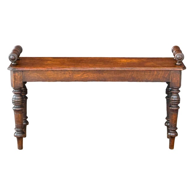 English Hall Bench or Window Seat of Patinated Oak From the 19th Century For Sale In Austin - Image 6 of 12