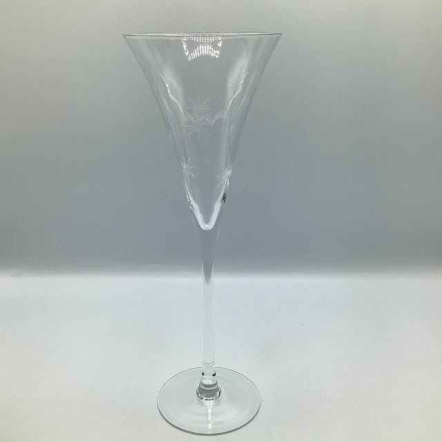2010s Contemporary Waterford Marquis Celebration Crystal Champagne Toasting Flutes-Set of 2 For Sale - Image 5 of 12