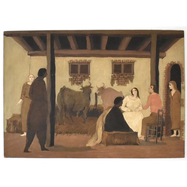 Mid-Century Paolo Dal Fabbro Oil Painting For Sale - Image 9 of 9