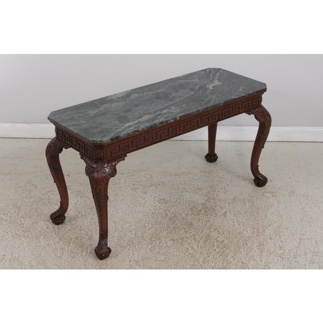 Ardley Hall Marble Top Lion Mask Table For Sale - Image 4 of 18