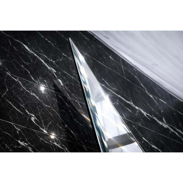 Gold Rocket Silver Maxi Sculptural Wall Mirror by GTG Design Couture For Sale - Image 8 of 13