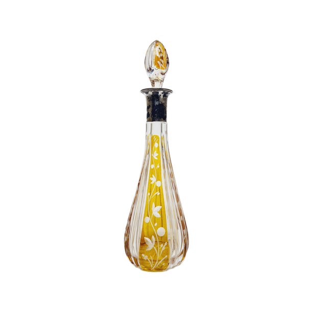 Art Deco Crystal Silver Carafe, Denmark, 1930s For Sale - Image 3 of 13