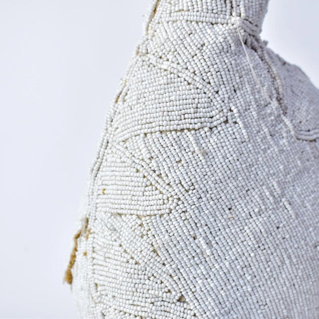 Vintage African White Beaded Chicken Nigeria For Sale - Image 4 of 16