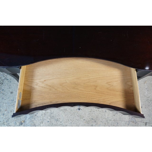 Late 20th Century Barbara Barry for Baker Italian Art Deco Style Modern Mahogany Writing Desk 54" For Sale - Image 11 of 18