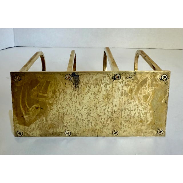 Art Deco Modern Brass Letter Holder Mail Sorter For Sale In Los Angeles - Image 6 of 6