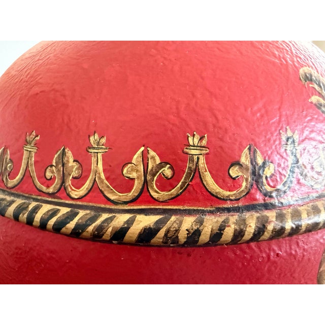 Vintage English Tole Tea Canister Lamp For Sale - Image 10 of 11