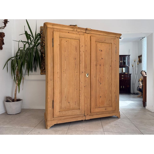 Brown Tyrolean Baroque Farmhouse Wardrobe For Sale - Image 8 of 13