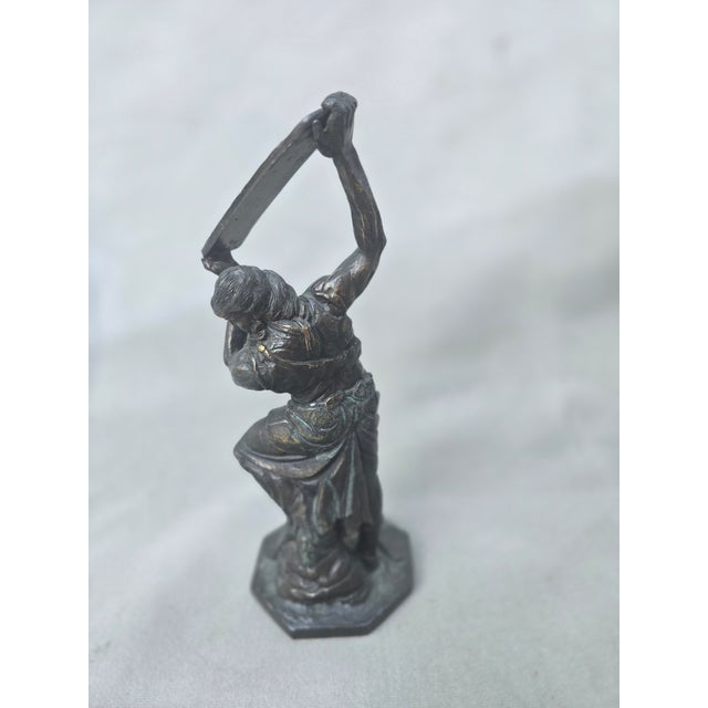 Ebony 1970s Wrath of Moses Bronze Statue For Sale - Image 8 of 12