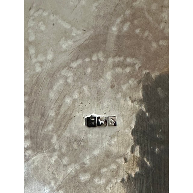 Silver 1940s Egyptian Islamic Engraved Silver Tray, Scalloped Rim For Sale - Image 8 of 9