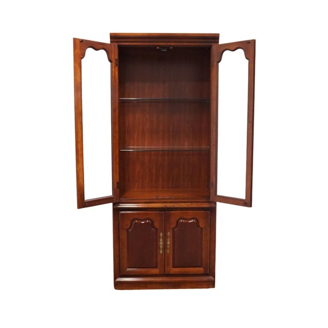 Thomasville Thomasville Furniture Winston Court Solid Cherry Traditional Style 32" Lighted Display Wall Unit 20641-823 For Sale - Image 4 of 11
