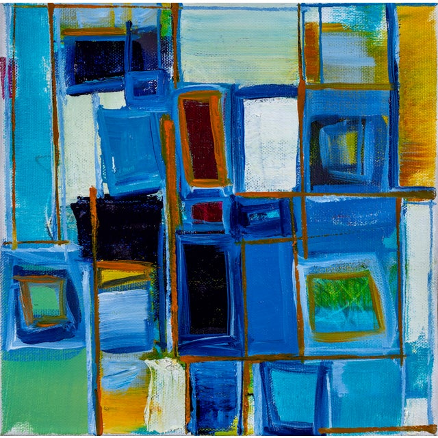Structure 203 - Oil on Canvas by Kymm Swank For Sale