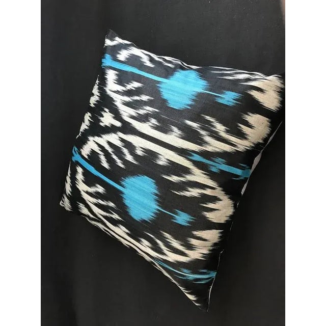 Textile Contemporary Ikat Pillow Cover For Sale - Image 7 of 11