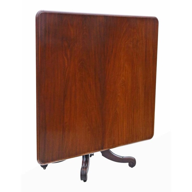 Large Antique Cuban Mahogany Dining Table by James Mein, 1800s For Sale - Image 4 of 14