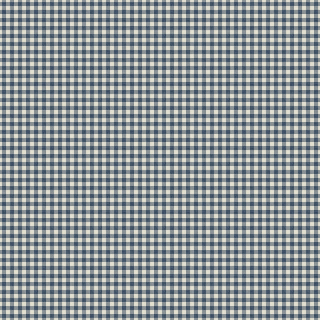 Transitional Stoffer Home x Cloth & Company Bernadette Ruffle Drum Ottoman in Denim Blue Mini Gingham For Sale - Image 3 of 4