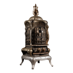 Late 19th C. Cribben & Sexton Sunbeam "Universal" Cast Iron Parlor Stove