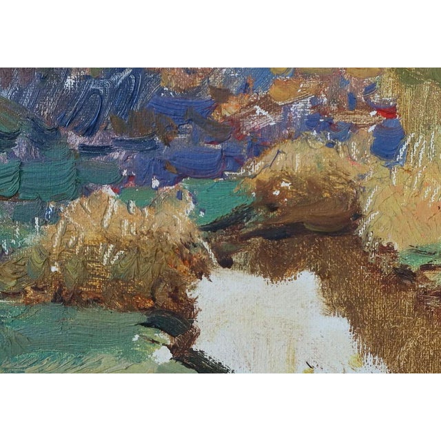 Original Spring Landscape Oil Painting, Ukrainian Impressionism, 1969 11-17 For Sale - Image 4 of 6