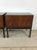 Wood 1970s Pair of Mid Century Modern Two Drawer Nightstands With Chrome Accents For Sale - Image 7 of 18