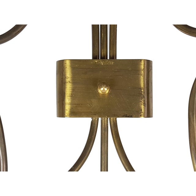 Mid-Century Modern Mid-Century Modern Italian Sconces in White Metal and Brass, Set of 2 For Sale - Image 3 of 18