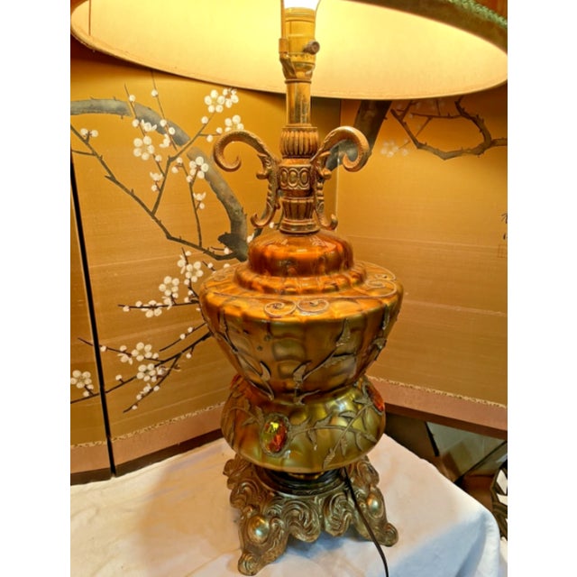 A Pair of Vintage Capri Lamps With Original Shades For Sale - Image 6 of 8