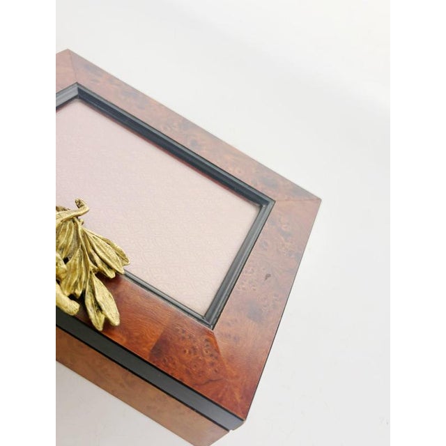 20th Century Brass, Glass and Burl Wood Box, France For Sale - Image 6 of 15