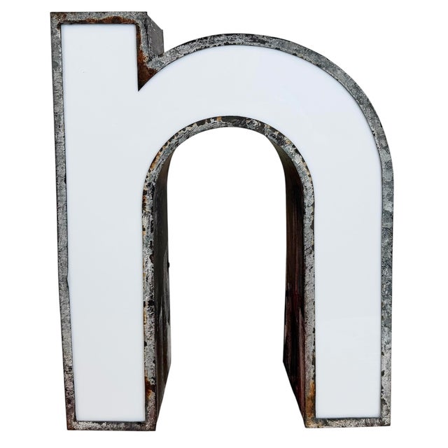 Vintage Illuminated Advertising Letter N, 1960s For Sale - Image 15 of 15