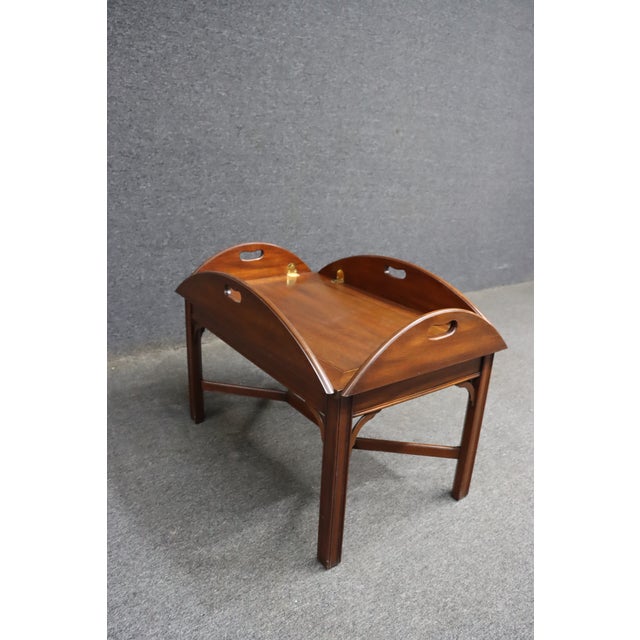 Henkel Harris Genuine Mahogany Butler’s Tray Coffee Table For Sale - Image 15 of 16