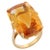 28.8 Ct Cushion Cut Citrine Gemstone Cocktail Ring Size 7 For Sale - Image 4 of 10
