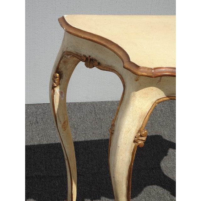 Vintage French Provincial Console Table Entry Table With Cabriole Legs