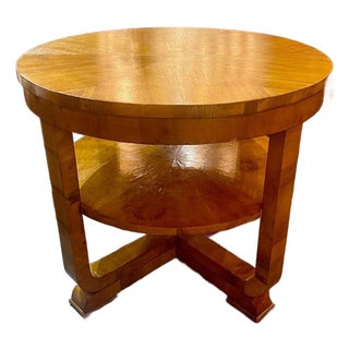 Italian Art Deco Design Walnut Side Table For Sale