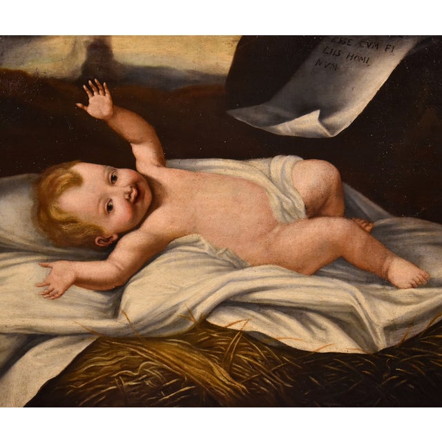 Lombard Artist, Baby Jesus, 1650, Oil on Canvas, Framed For Sale