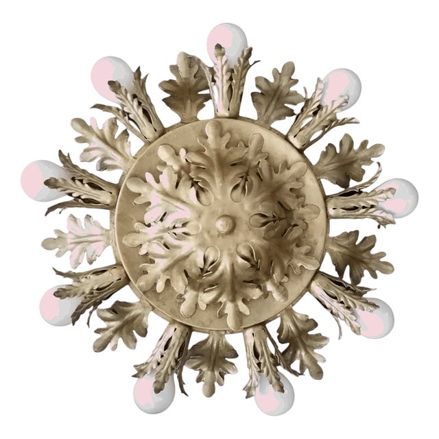 Large Florentine Ceiling Light attributed to Studio Banci Firenze, 1950s For Sale
