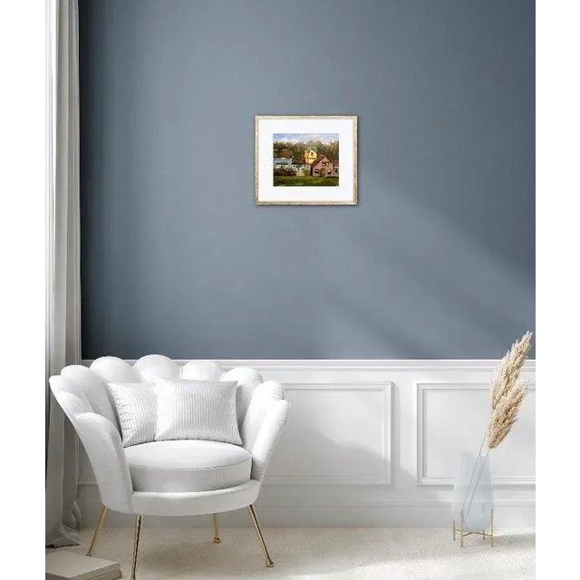 2010s Mendocino Village, Original Oil Painting Modern Impressionism by L Haas For Sale - Image 5 of 6