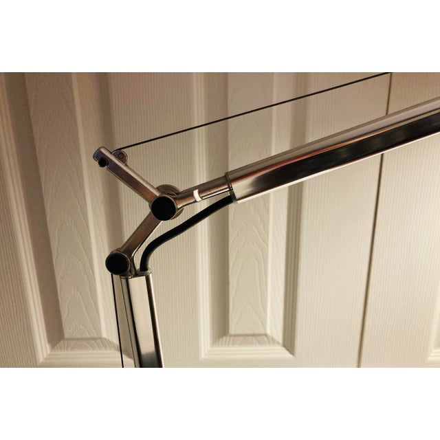 Classic Modern Vintage Artemide Toloemo Table Lamp in Silver Gray Designed by Michelle De Lucchi For Sale - Image 9 of 11